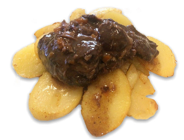 Carrilleras ibéricas estofadas en salsa al vino tinto - Cositas Güenas