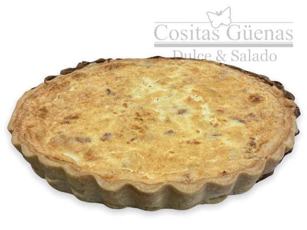 Quiché de bacon ahumado y queso - Cositas Güenas