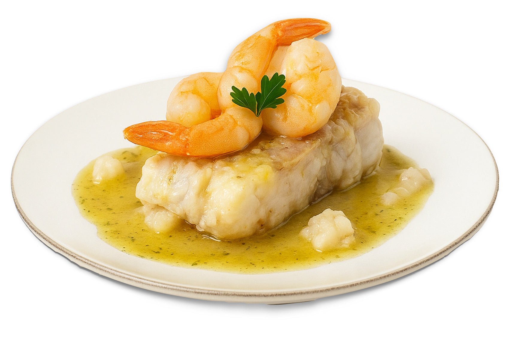 Merluza al cava con langostinos (1 Kg) - Cositas Güenas