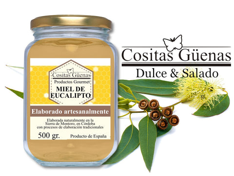 Miel de Eucalipto natural envase 500 gr. - Cositas Güenas