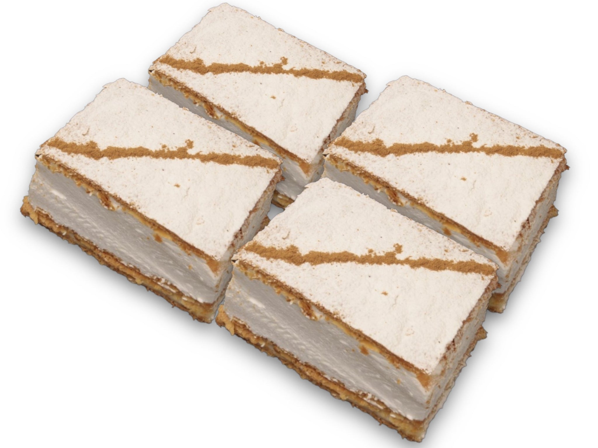 Milhojas pasteleras de merengue , bandeja 4 unidades - Cositas Güenas