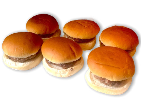Miniburger de vacuno en bandeja de 6 unidades - Cositas Güenas