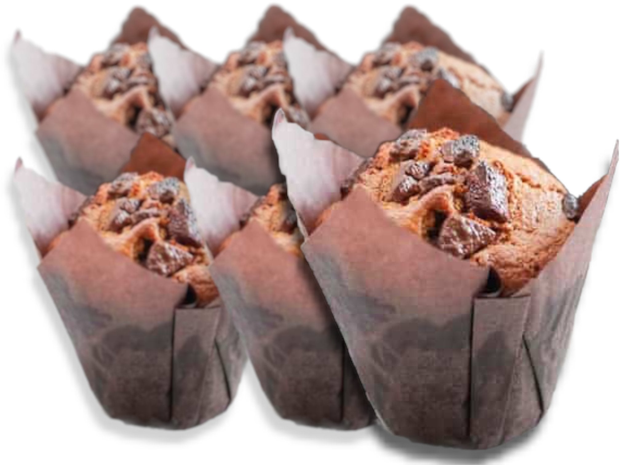 Muffins de chocolate, caja 6 unid. - Cositas Güenas