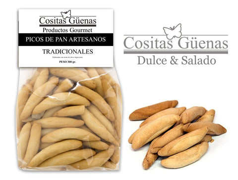 Picos de pan artesanal gourmet clásicos 300 gr - Cositas Güenas